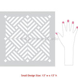Illusion Tile Furniture Stencil
