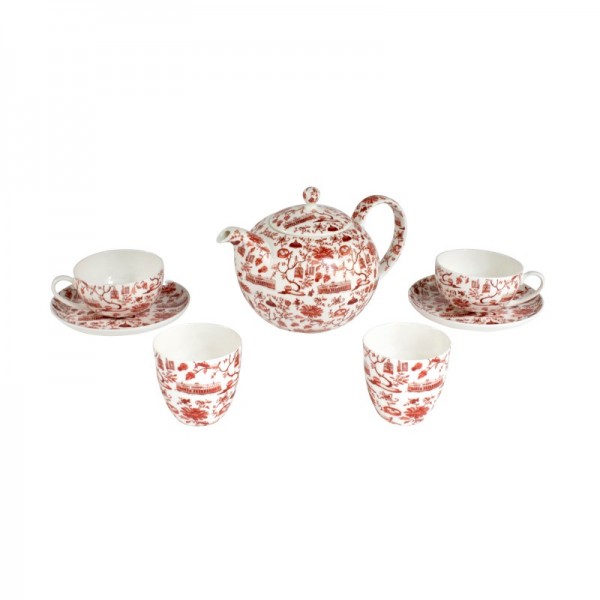 HK Toile Tea Set