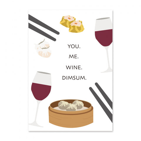 " You Me Wine Dimsum " Card
