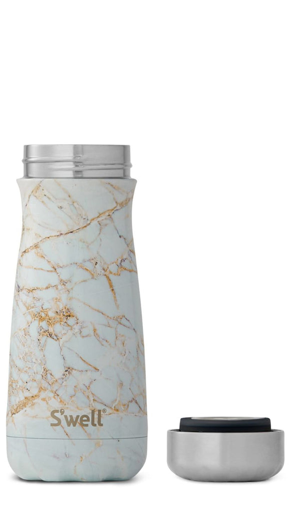 Calacatta Gold Traveler - Stainless Steel S'well Water Bottle