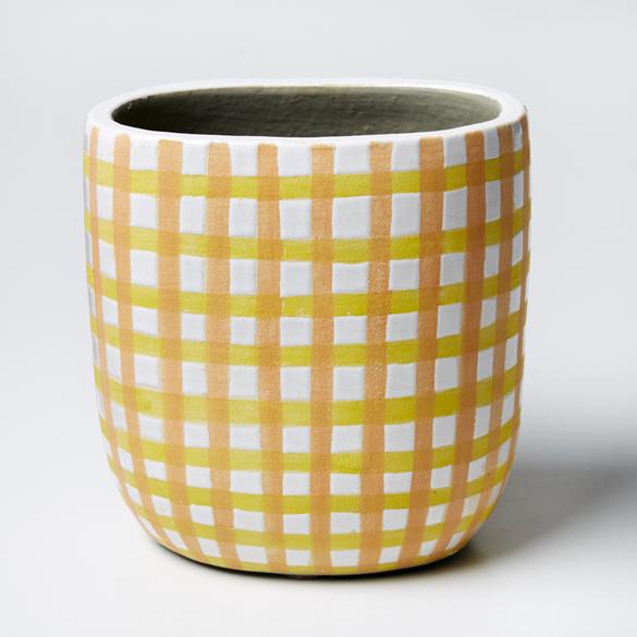 Butter Check Vase