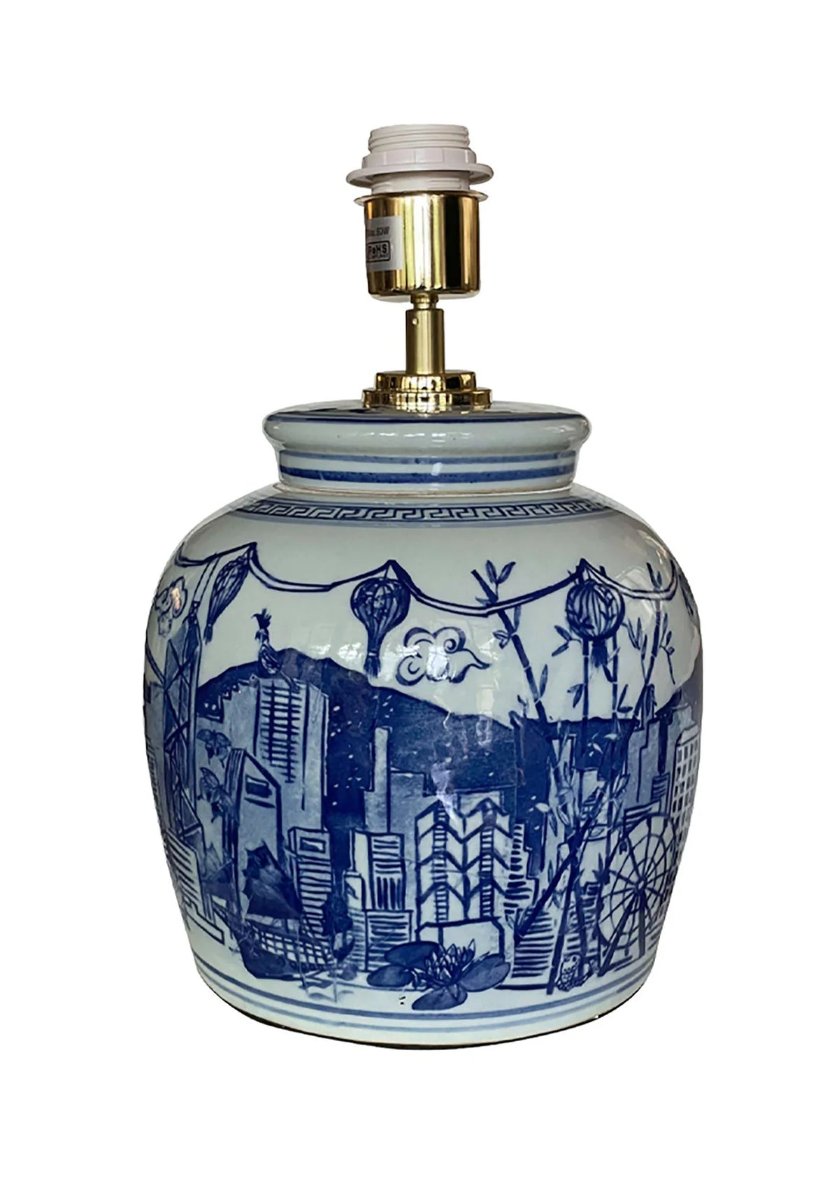 Product image of Hong Kong Homage Ginger Jar Lamp Base in Imperial Blue - The Ginger Jar Lamp Co.
