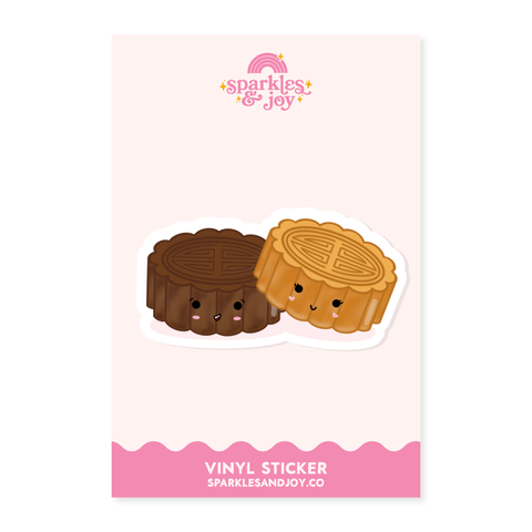 Mooncake - Glitter Vinyl Sticker