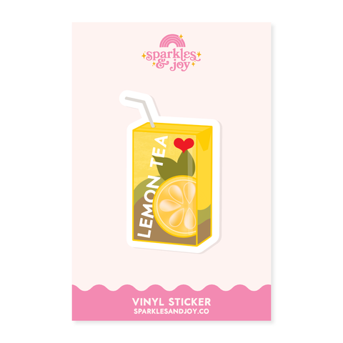Lemon Tea - Glitter Vinyl Sticker