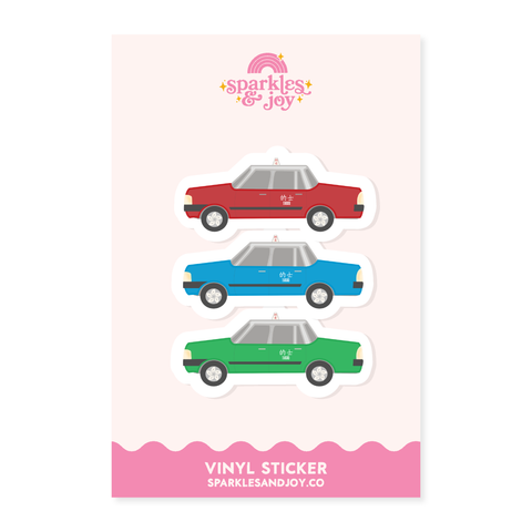 Hong Kong Taxis - Matte Vinyl Sticker