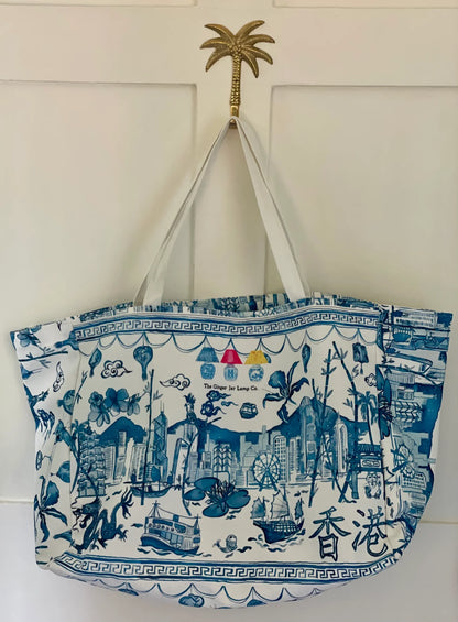 " Hong Kong Homage " Market Bag - The Ginger Jar Lamp Co.