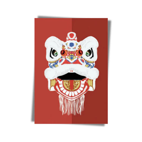 Lion Dance Greeting Card