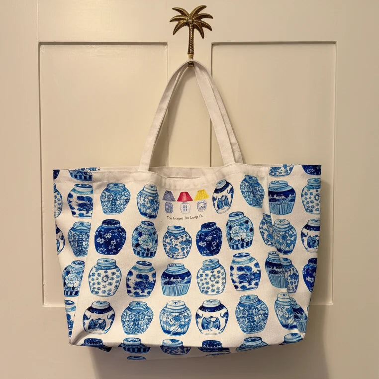 " Ginger Jars " Market Bag - The Ginger Jar Lamp Co.