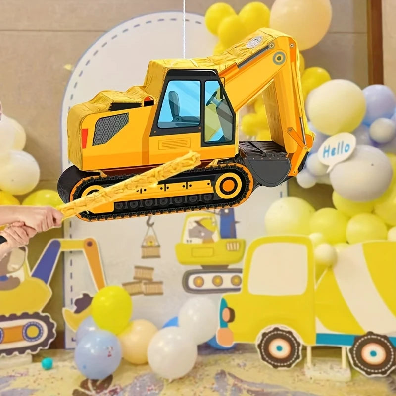 Kids Party Piñata Set - Excavator
