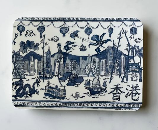 " Hong Kong Homage " Set of 4 Coasters - The Ginger Jar Lamp Co.