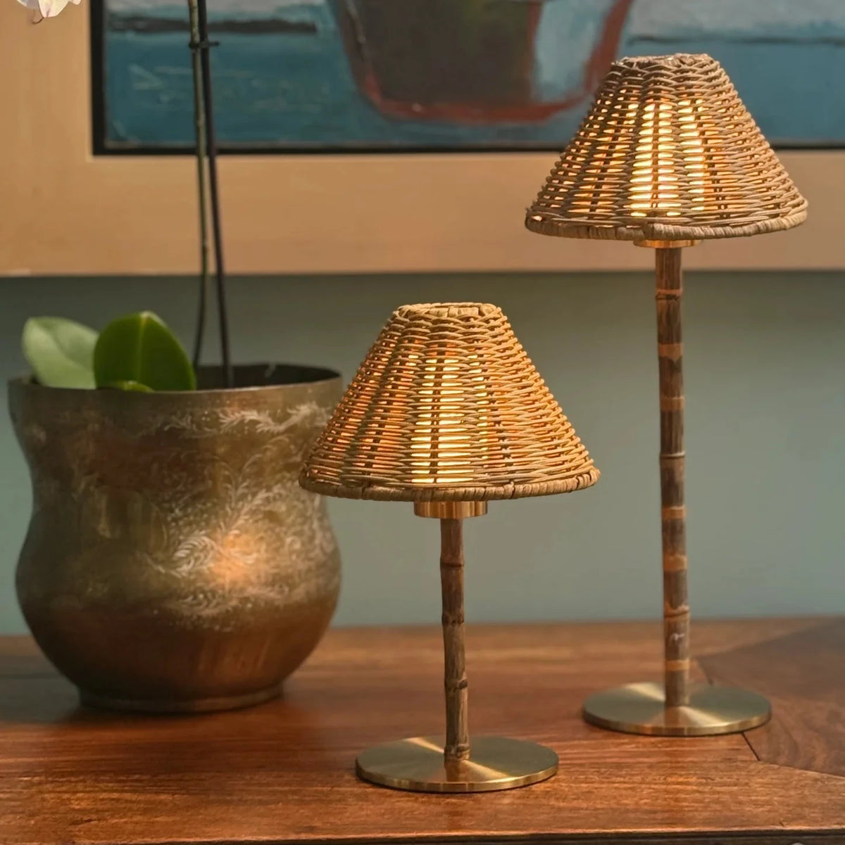 Product image of Mini Bali Bamboo Rechargeable Lamp
