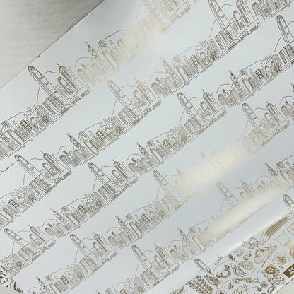 Hong Kong Gift Wrapping Paper - Gold - Thorn and Burrow