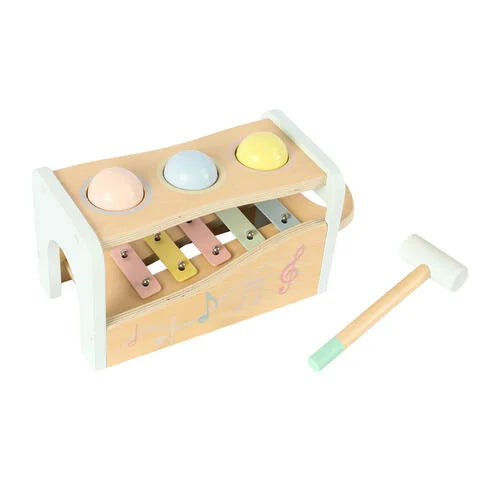 Playpop Wooden Wooden Hammer Ball & Xylophone Set