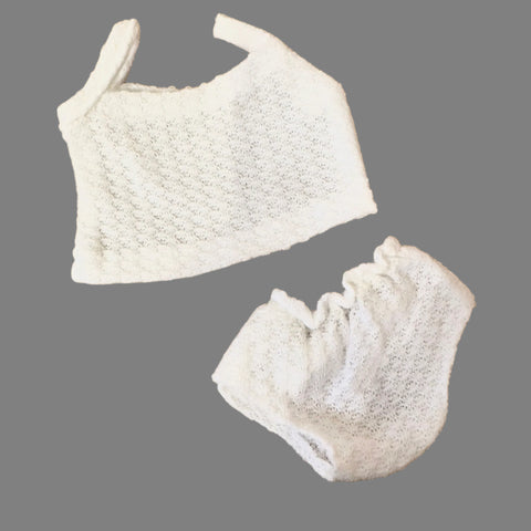 Back to Basics Doll Clothes White Two-Piece