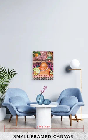 Happy Laughing Buddha Artwork - Thorn and Burrow