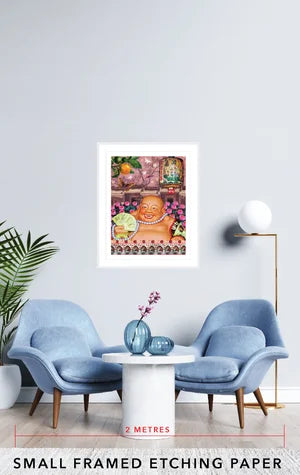 Happy Laughing Buddha Artwork - Thorn and Burrow