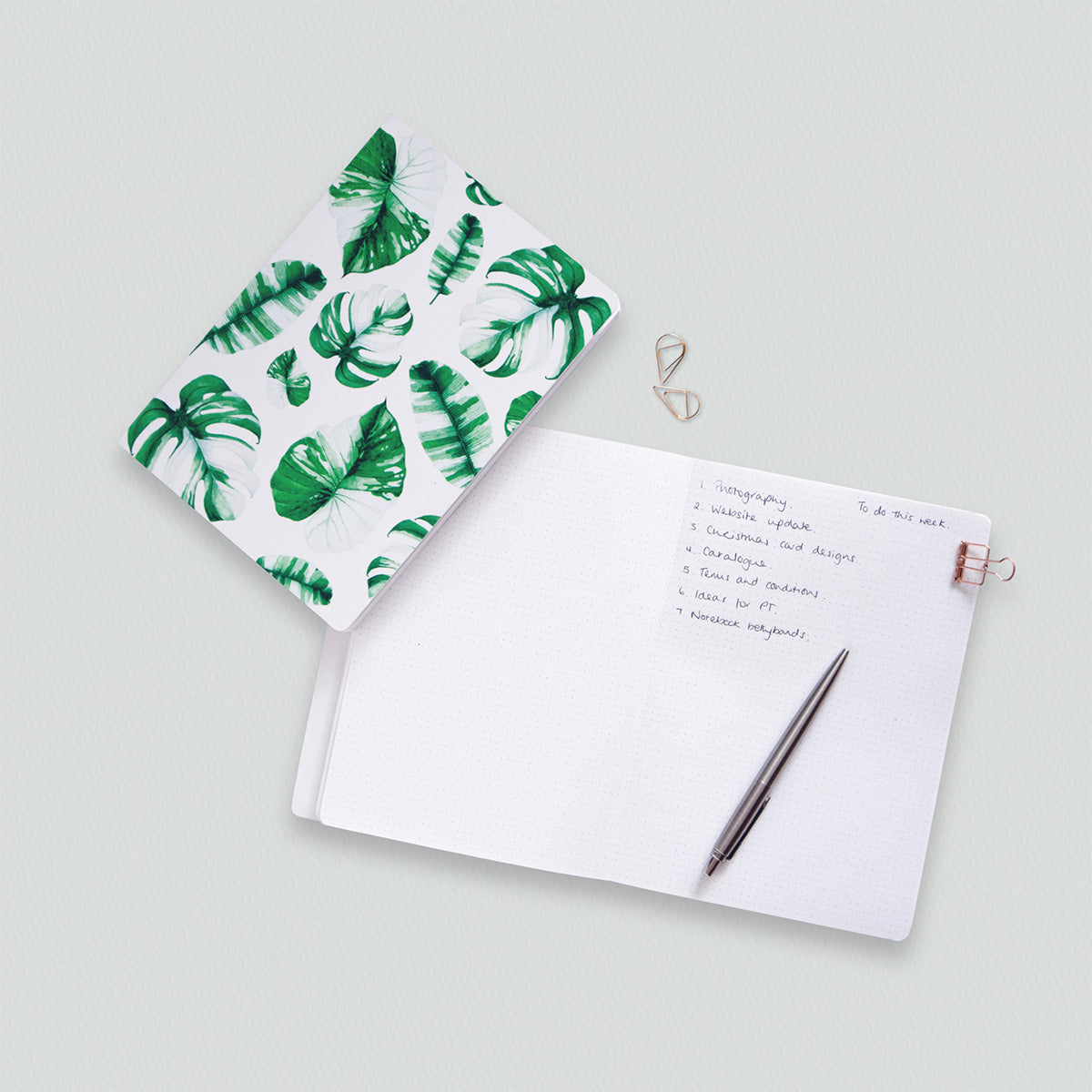 Product image of Variegated Leaves (gorgeously green and white) Notebook