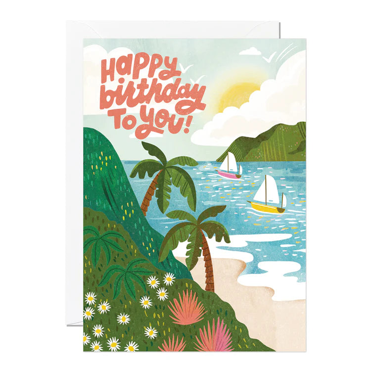 Birthday Beach Card