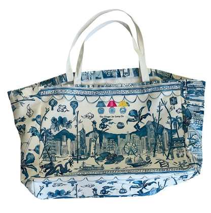 " Hong Kong Homage " Market Bag - The Ginger Jar Lamp Co.