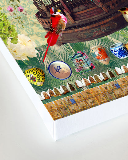 Canvas print of Bird & Flower Market Artwork