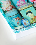 Still Life in Turquoise & A Pop of Pink