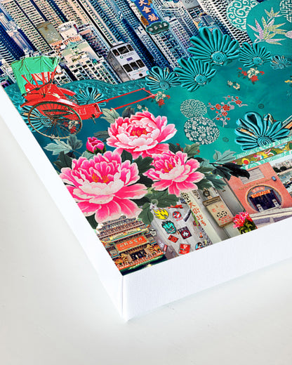 Canvas print of We Love Hong Kong Artwork