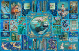 Chinoiserie In Teal & Peacock Blue Limited Edition Artwork