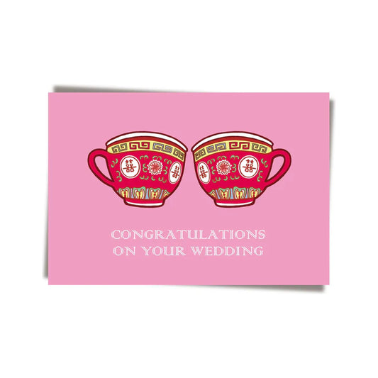 Product image of GREETING CARD: CONGRATULATIONS ON YOUR WEDDING TEA CUPS