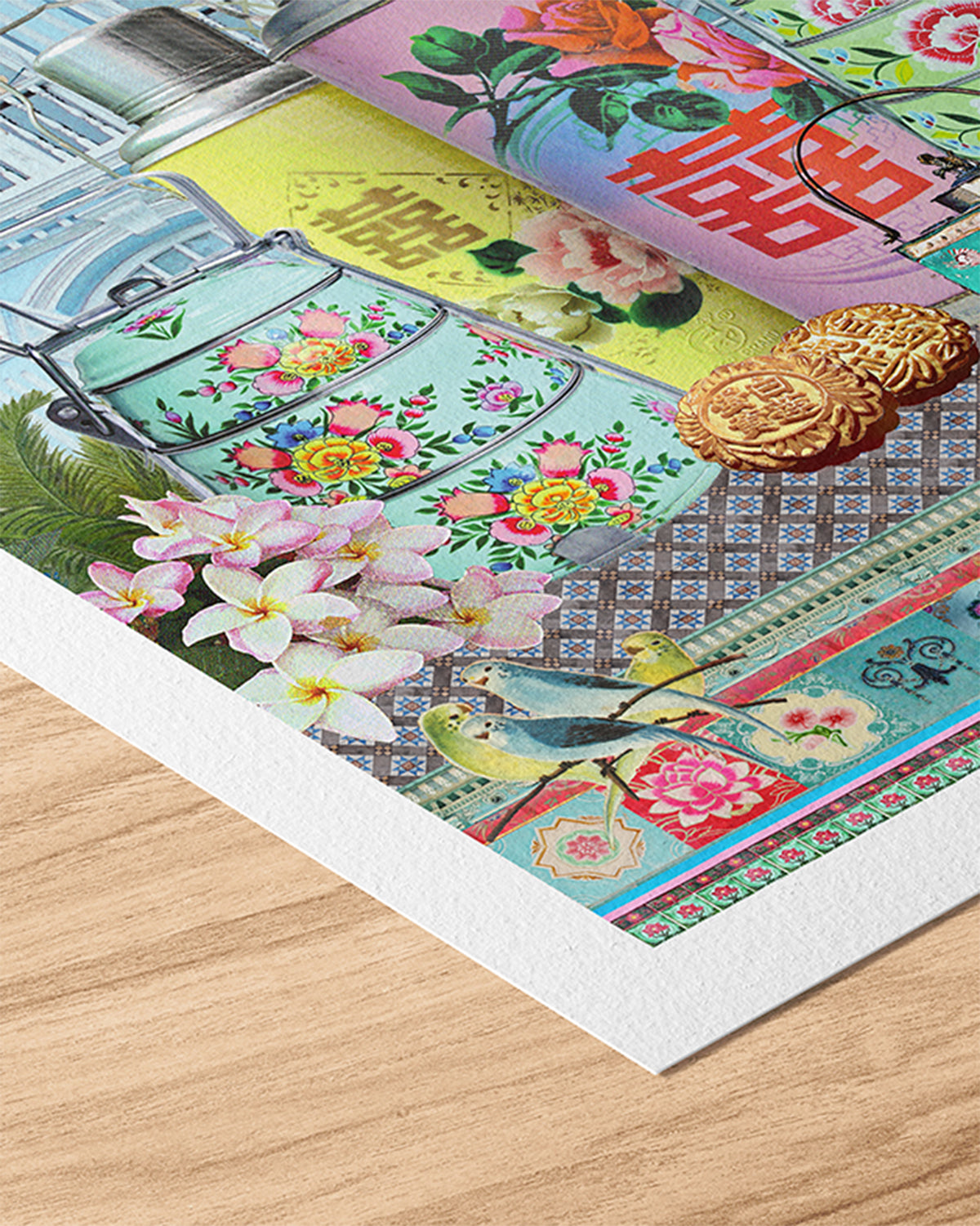 Detail of the print for Singapore Shophouse Artwork