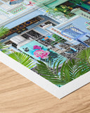 Shophouse Trio in Emerald Greens & Blues Artwork