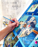 Chinoiserie In Teal & Peacock Blue Limited Edition Artwork