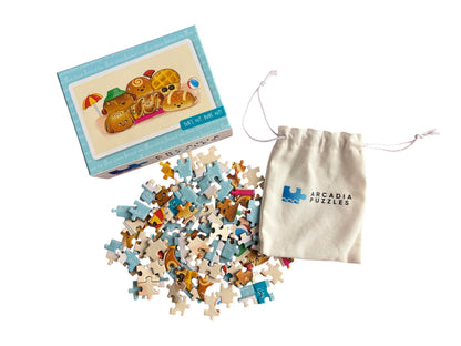 Size guide for 100pc Mini Puzzle: Buns Under The Sun