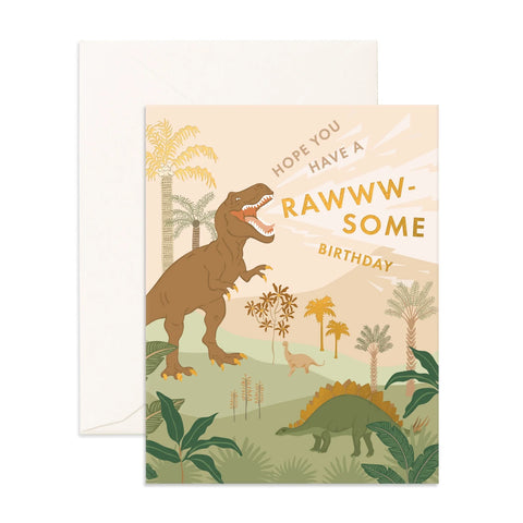 " Rawww-some Birthday Dinos " Card