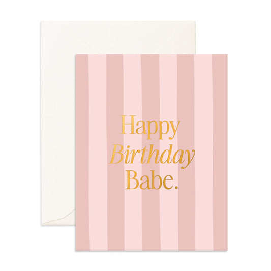 Product image of Birthday Babe Rose Stripe Greeting Card