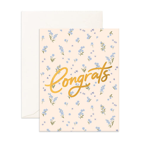 " Congrats Forget-Me-Not " Greeting Card