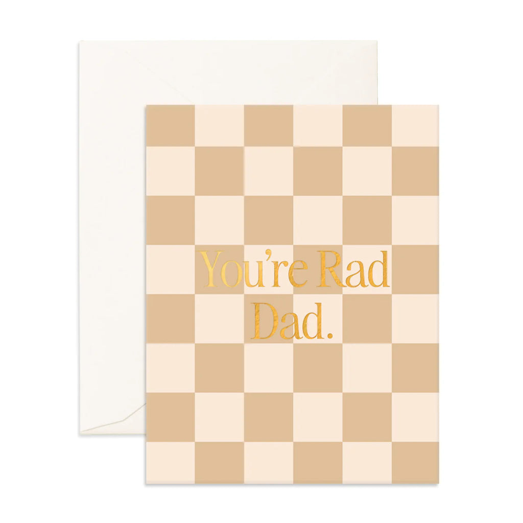 " Rad Dad Caramel Check " Greeting Card