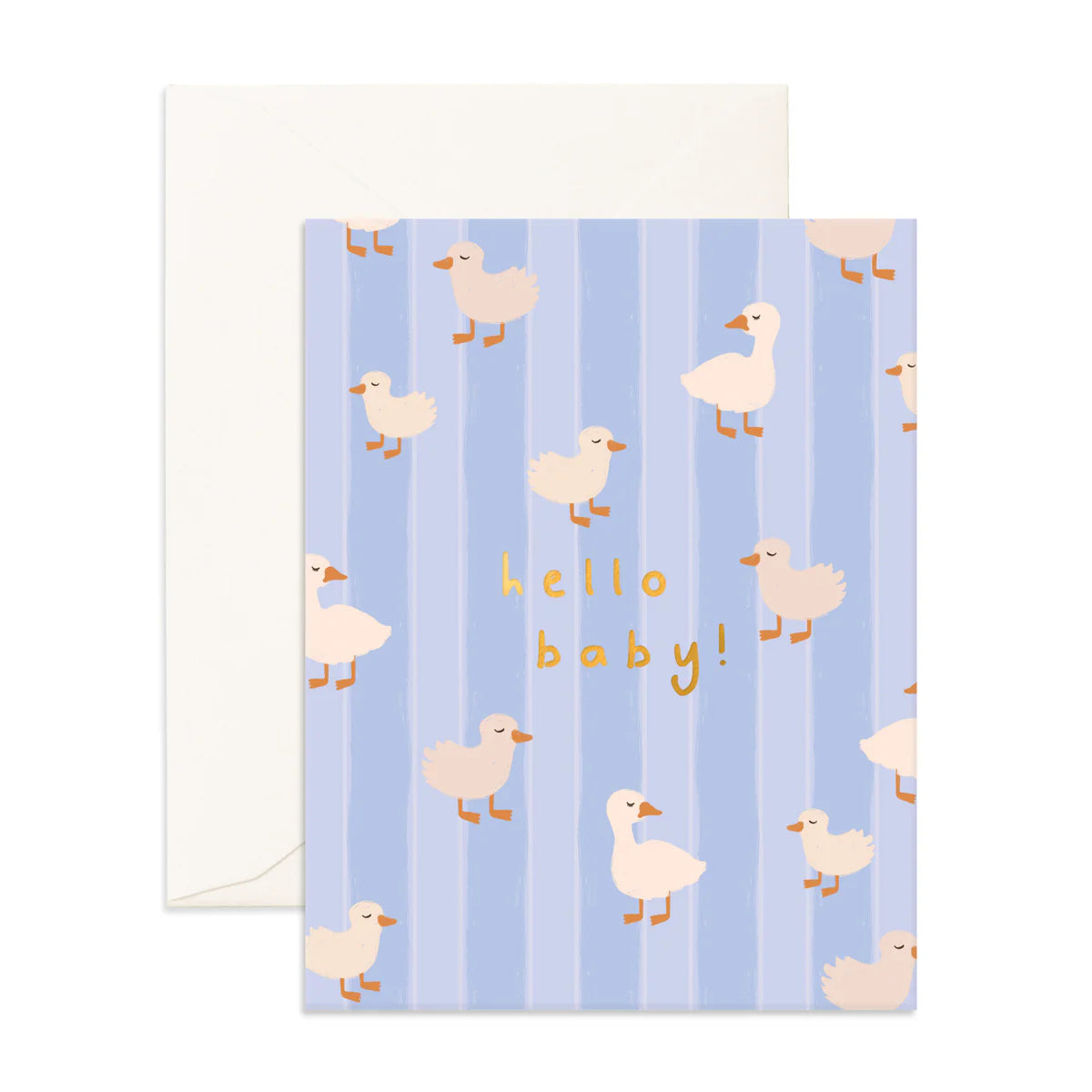 Product image of Hello Baby Ducks Blue Greeting Card