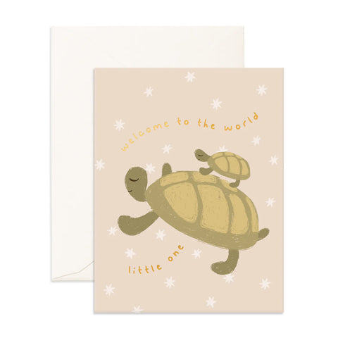 " Welcome Little One Turtle " Greeting Card