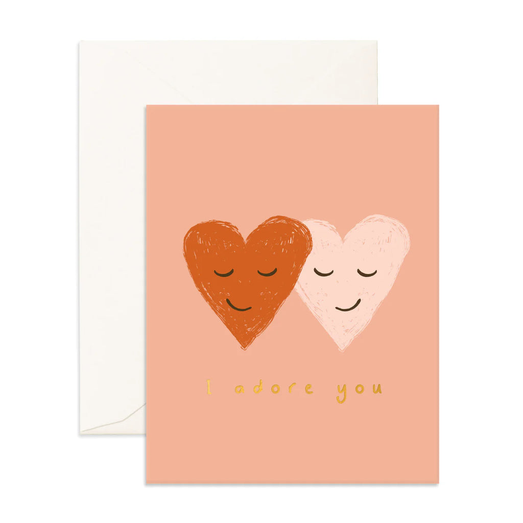 " I Adore You Hearts " Greeting Card