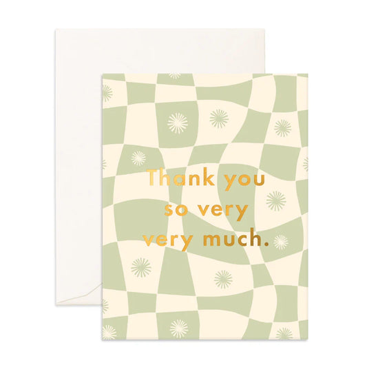 Product image of Thank You Sage Warp Greeting Card