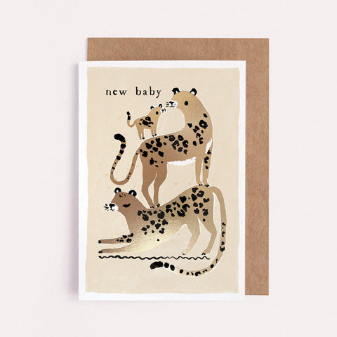 LEOPARDS NEW BABY CARD