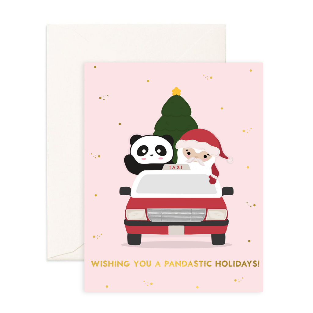 Pandastic Holidays - Greeting Card