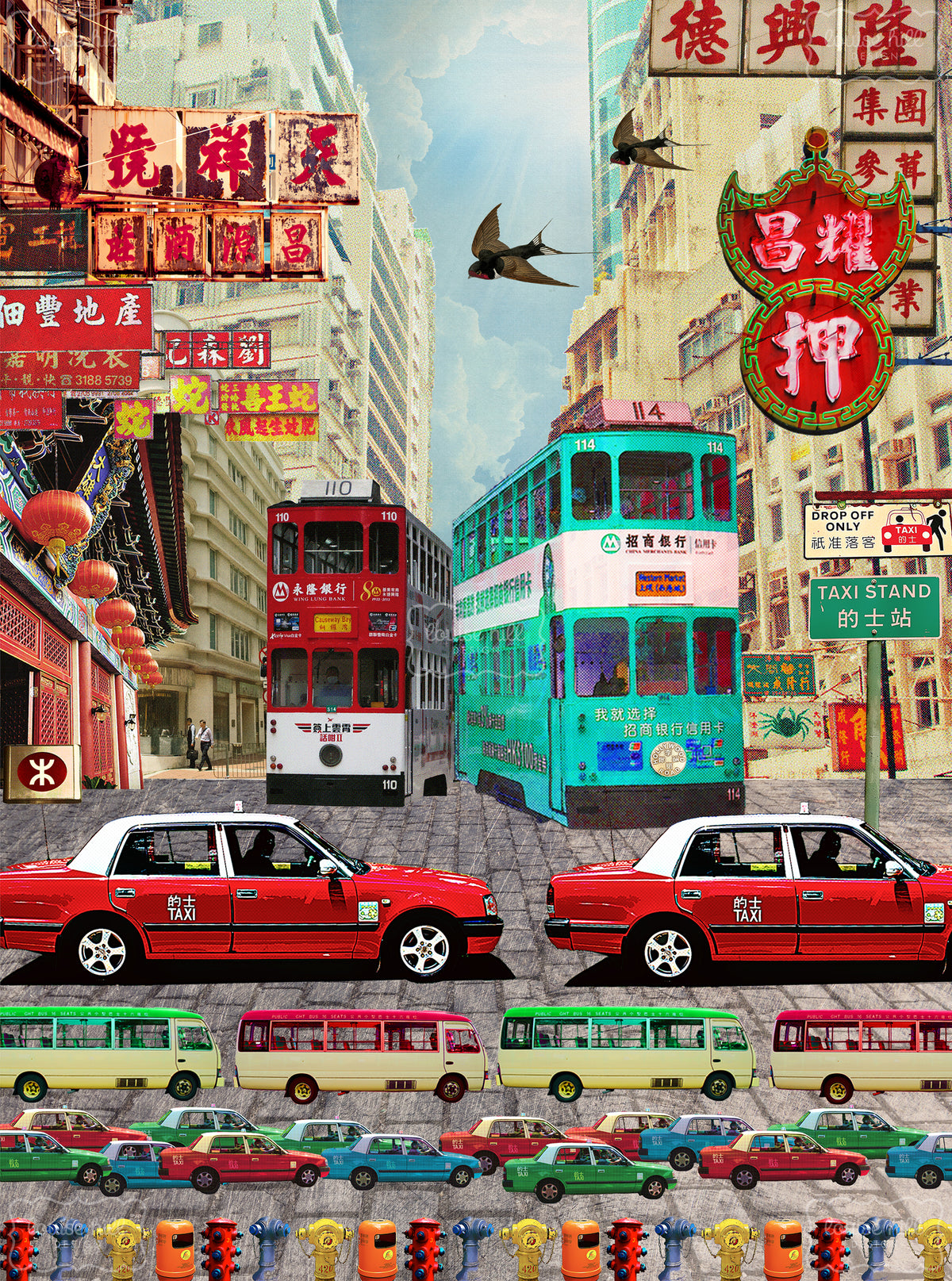 Design image of Hong Kong Taxi Artwork