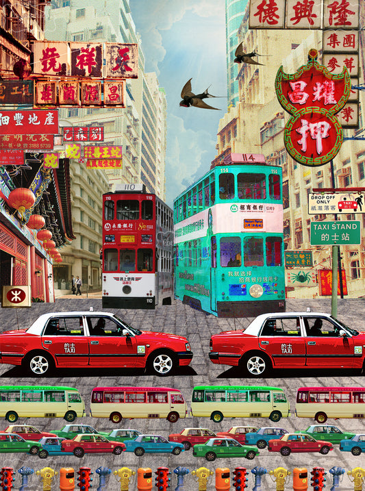 Design image of Hong Kong Taxi Artwork