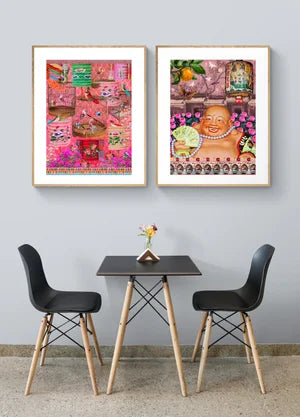 Happy Laughing Buddha Artwork - Thorn and Burrow