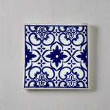 Blue & White Ceramic Tile Coaster