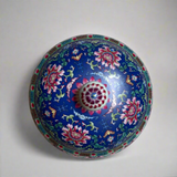 Royal Flora Pink & Dark Blue Bone China Soup Tureen with Lid