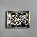 Floral Black & White Serving Tray