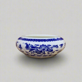 Blue & White Dragon Planter Pot with Candle - Large