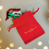 Taxi Hand Carved Wooden Ornament